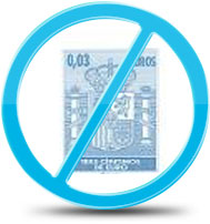 Prohibido el transporte de sellos, timbres o efectos timbrados